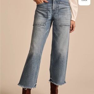 Lucky Legend Patch Pocket Wide Leg Crop